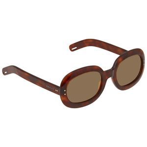 NEW Gucci Tortoise Brown Oval Women's Sunglasses